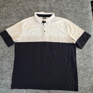 PXG Parsons Xtreme Golf Polo Shirt Mens 2XL Black White Colorblock Performance
